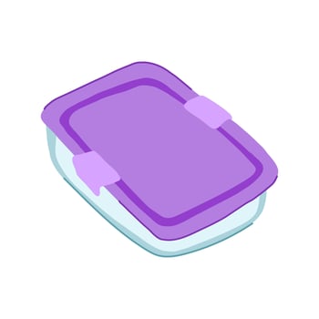bpa glass food storage container cartoon illustration vector