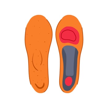 cushioned insoles cartoon illustration vector