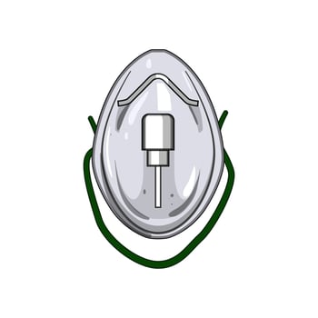air oxygen mask cartoon illustration vector