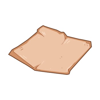 liner parchment paper cartoon illustration vector