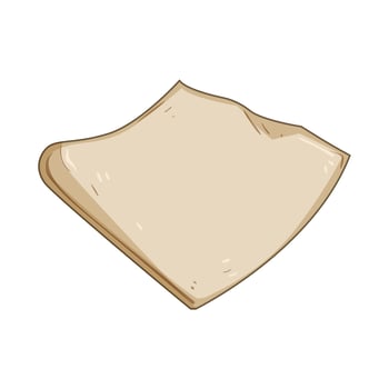 kitchen parchment paper cartoon illustration vector