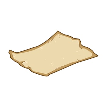 wrapping parchment paper cartoon illustration vector