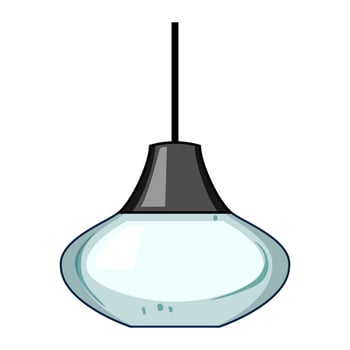brass pendant lights cartoon illustration vector