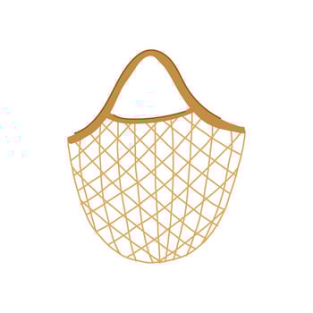 tote reusable grocery bag cartoon item illustration vector