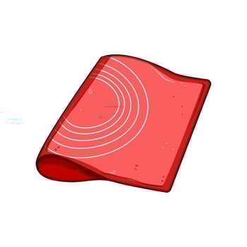 folk silicone baking mat cartoon illustration vector
