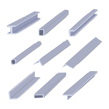 steal beam set cartoon illustration vector