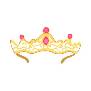queen tiara bridal cartoon illustration vector
