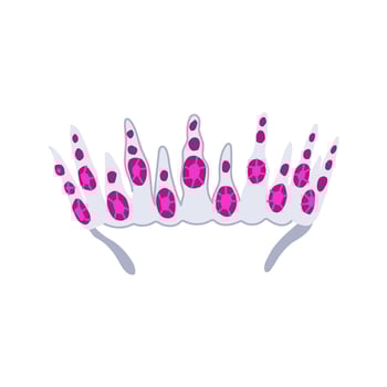 ceremony tiara bridal cartoon illustration vector