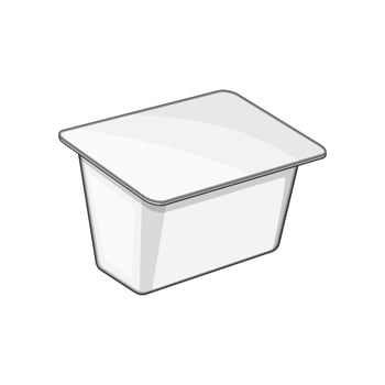 friendly yogurt container cartoon illustration vector