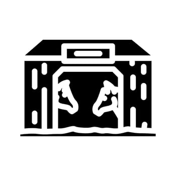 horse stable pet home glyph icon illustration vector