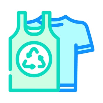 recycle clothing thrift driven fashion color icon illustration vector