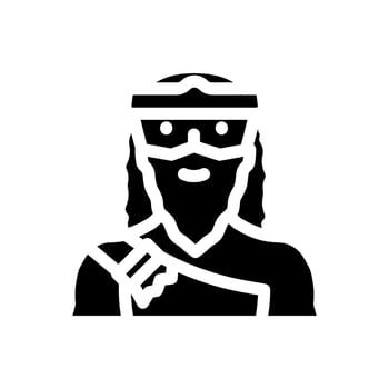 uranus greek god ancient glyph icon illustration vector