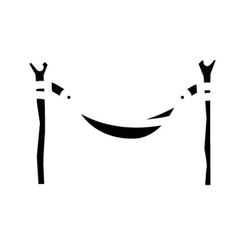 hammock slow living glyph icon illustration vector