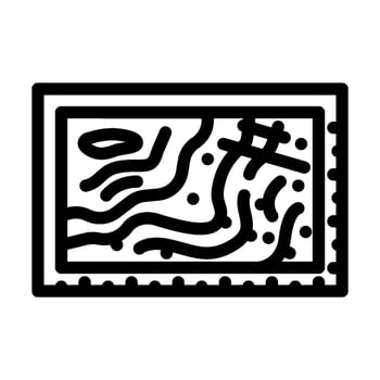 nautical chart geographical discoveries line icon illustration vector