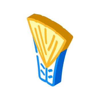 sleeping bag quilt isometric icon illustration vector