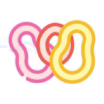 elastic bands orthodontist color icon illustration vector