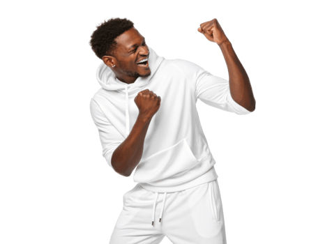 Im unable to identify person image. However, I can help you create description and keywords based content.A man white hoodie png