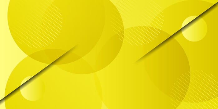 Abstract bright yellow background. Trendy pattern of simple overlapping circles. Eps10 vector