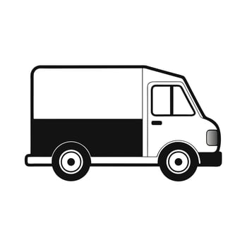 Simple Delivery Van Icon vector