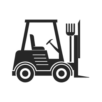 Monochrome Forklift Icon vector