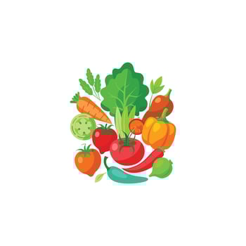 Garden Fresh A Colorful Collection of Vegetable Illustrations vector