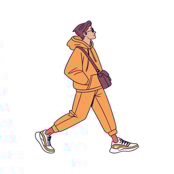 Bold Streetwear Fashion Model Illustration. vector