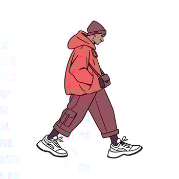 Urban Streetwear Fashion Model for Designs. vector