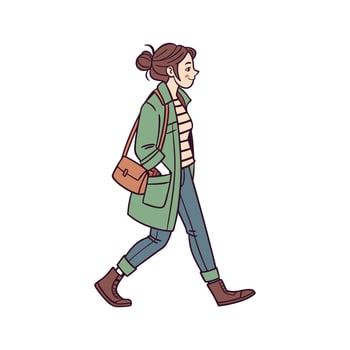 Elegant Utility Jacket Fashion Model. vector
