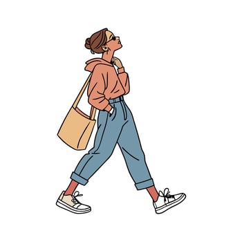 Stylish Weekend Fashion Model. vector