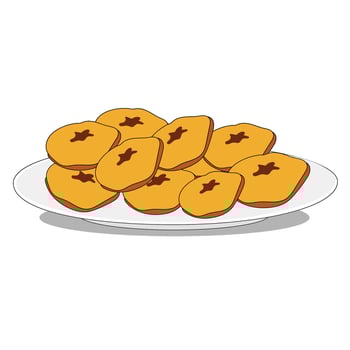 Traditional Fried Banana. Sweet Ramadan Snack vector