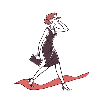 Stylish Night Out Fashion Model. vector
