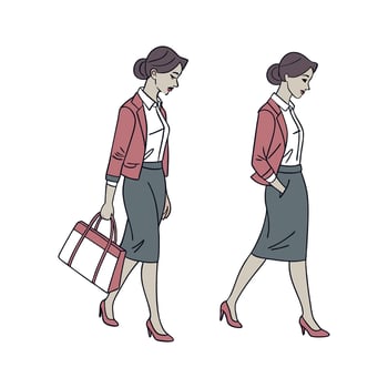 Charming Office Wear Fashion Model. vector