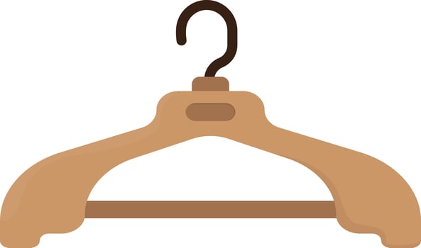Brown Wooden Hanger vector