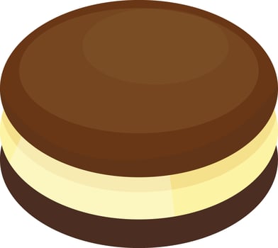 Chocolate Cream Sandwich Cookie vector