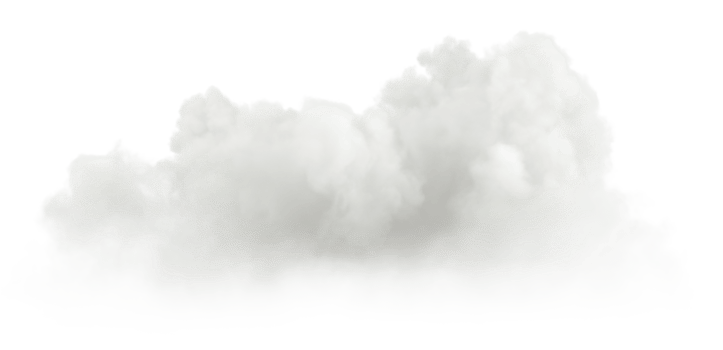 Isolated smooth clouds ozone sunlight on transparent backgrounds 3d render png