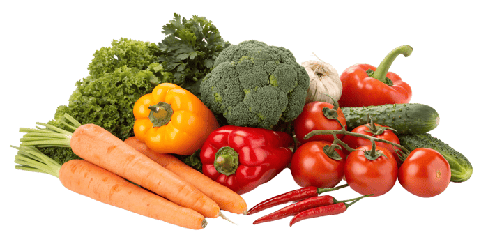 Fresh Vegetables with Vibrant Colors and Textures on Transparent Background png
