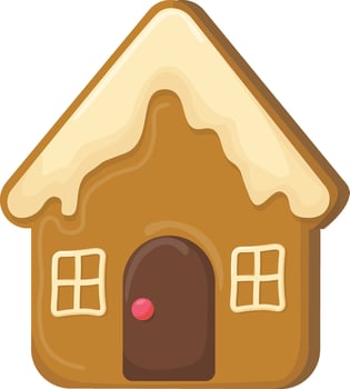 Gingerbread House Cookie vector