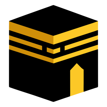 A simplistic, stylized representation of the Kaaba cutouts png
