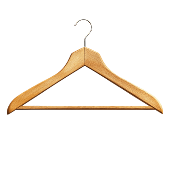 Wooden Hanger Isolated on Transparent Background png