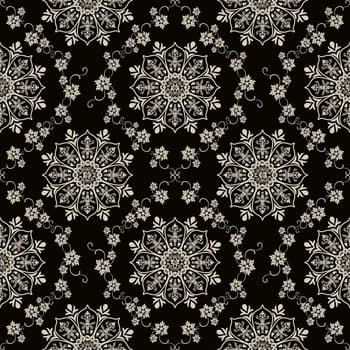 African boho paisley Floral Ikat pattern embroidery border. Ethnic ikat floral Ethnic Indian Pattern vector