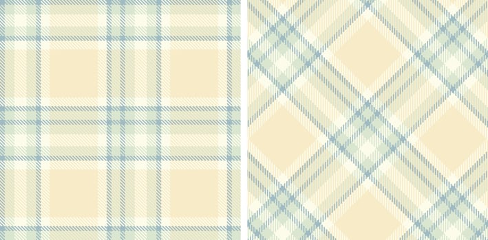 Warm Light Grey Blue Seamless Tartan with Smoky Light Grey accents Fabric Design vector