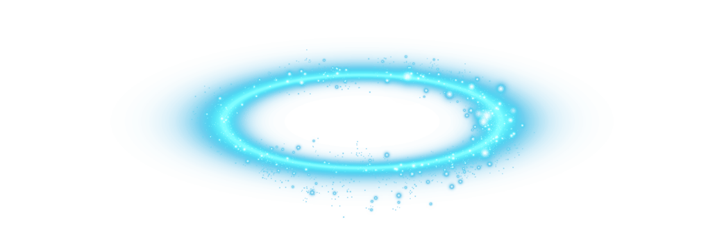 Blue halo angel ring Isolated. Abstract light lines of movement and speed. Light ellipse. Galaxy Glint. Glowing podium. Space tunnel. Light everyday glowing effect. . Illustration number 1 png