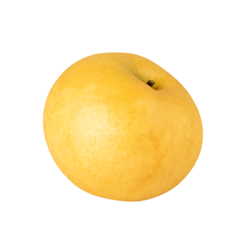 Fresh yellow apple with smooth skin and round shape png