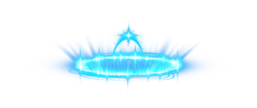 Blue halo angel ring. Light realistic halo, angel ring, Saint aureole symbol. Magic fantasy portal. Futuristic teleport.Three dimensional shiny blue nimbus. . Illustration number 67 png