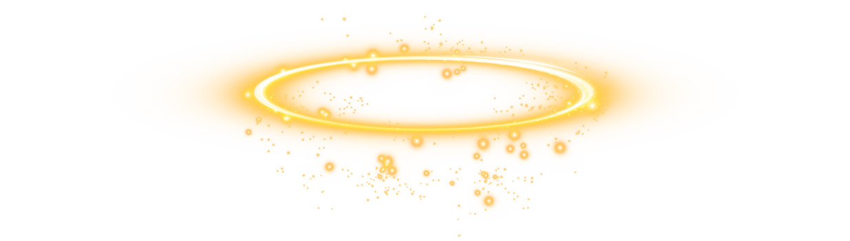 Golden halo angel ring. Light realistic halo, angel ring, Saint aureole symbol. Magic fantasy portal. Futuristic teleport. Three dimensional shiny golden nimbus. . Illustration number 82 png
