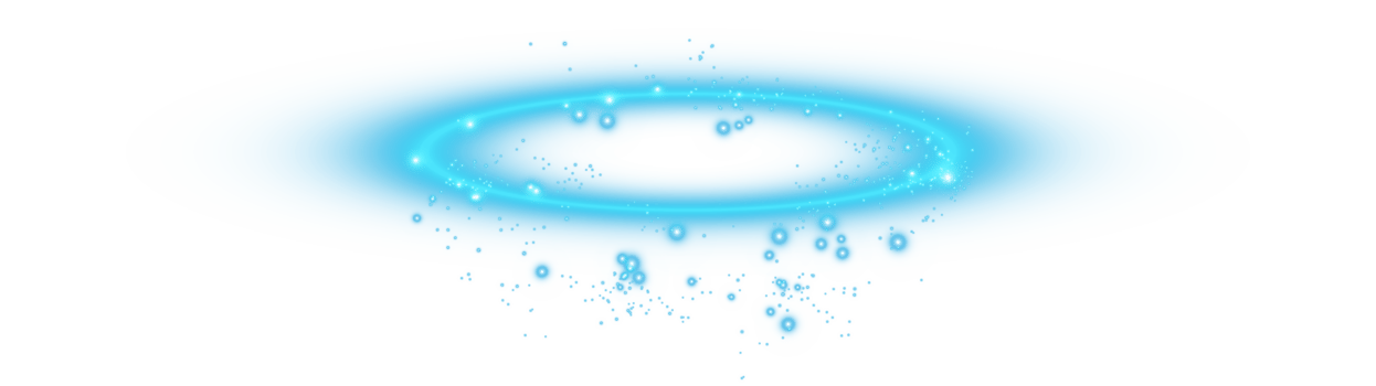 Blue halo angel ring. Light realistic halo, angel ring, Saint aureole symbol. Magic fantasy portal. Futuristic teleport.Three dimensional shiny blue nimbus. . Illustration number 49 png