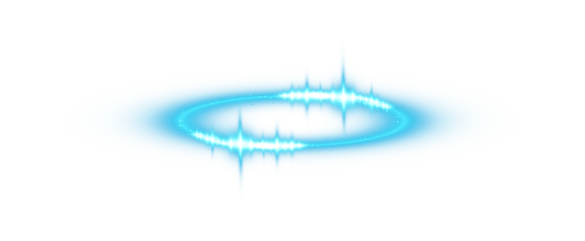 Blue halo angel ring. Light realistic halo, angel ring, Saint aureole symbol. Magic fantasy portal. Futuristic teleport.Three dimensional shiny blue nimbus. . Illustration number 42 png