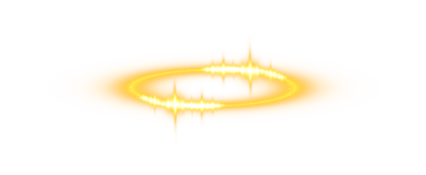 Golden halo angel ring. Light realistic halo, angel ring, Saint aureole symbol. Magic fantasy portal. Futuristic teleport. Three dimensional shiny golden nimbus. . Illustration number 71 png