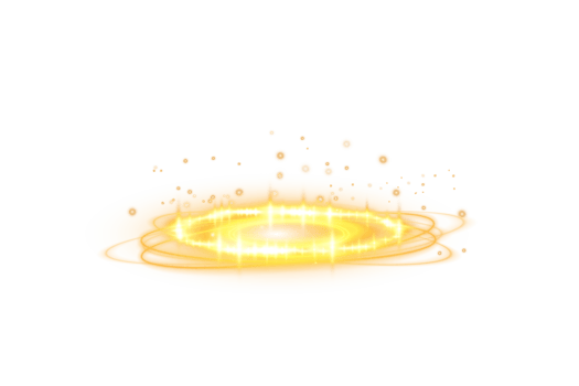 Golden halo angel ring. Light realistic halo, angel ring, Saint aureole symbol. Magic fantasy portal. Futuristic teleport. Three dimensional shiny golden nimbus. . Illustration number 35 png