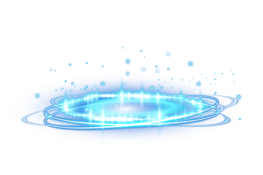 Blue halo angel ring. Light realistic halo, angel ring, Saint aureole symbol. Magic fantasy portal. Futuristic teleport.Three dimensional shiny blue nimbus. . Illustration number 25 png